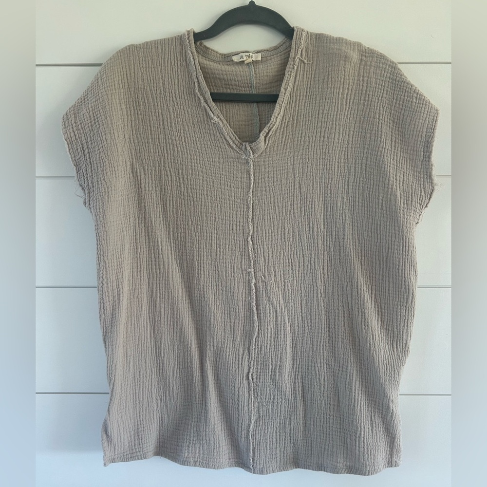 Casual Beige Women's Top